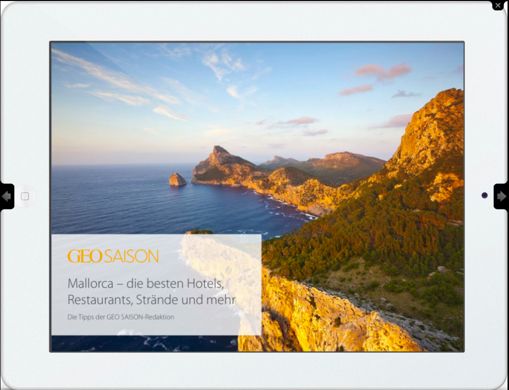 Screenshot Mallorca App Geo Saison 2014