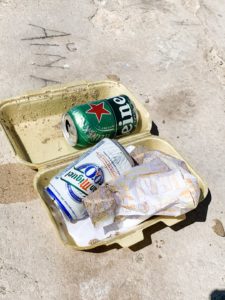 Müll a Strand von Palma de Mallorca