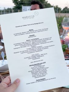 Speisen und Getränke Event Bodega Maruccia