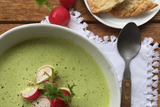 Rezept für Suppe aus Radieschengrün